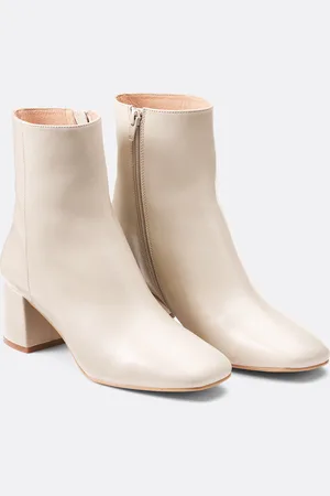 La Redoute Boots À Talon En Cuir Signature Marguerite