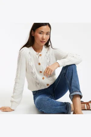 La Redoute Cardigan En Maille Pointelle Pur Coton
