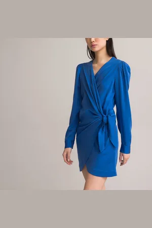 La Redoute Robe Courte Cache-cœur Manches Longues