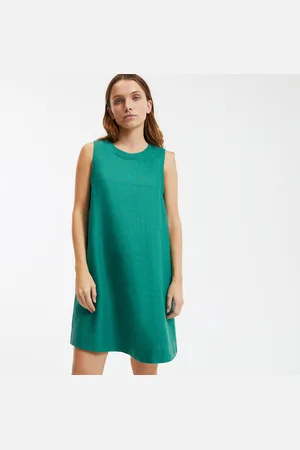 La Redoute Robe Courte Évasée Sans Manches En Lin