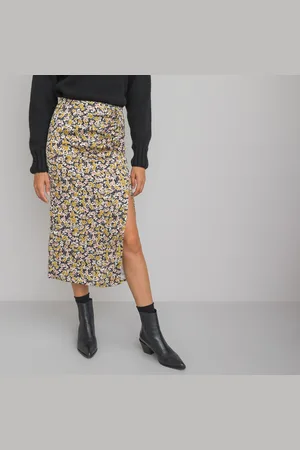 La Redoute Jupe Droite Longue En Satin