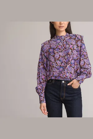 La Redoute Blouse Col Montant Manches Longues Imprimée