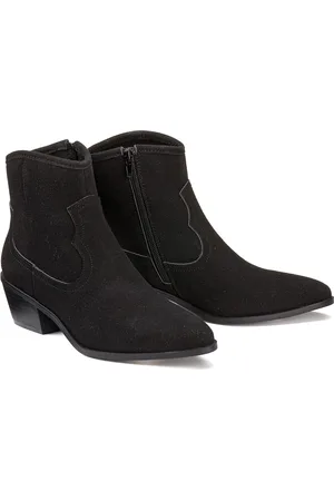 La Redoute Boots Santiag Suédée À Talon Biseauté
