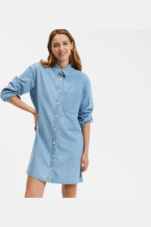 La Redoute Robe-chemise En Denim Manches Longues