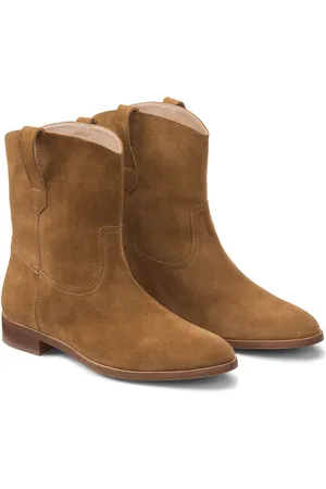 La Redoute Boots Talon Plat En Cuir Suédé