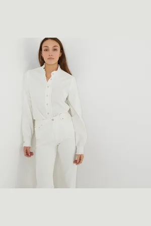 La Redoute Chemise En Denim Col Victorien Manches Longues