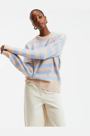 La Redoute Pull Col Rond En Maille Mousseuse Rayée