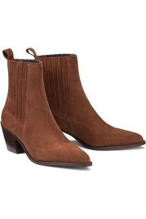 La Redoute Boots Santiag En Cuir Suédé Signature Doriane