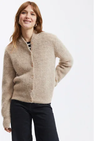 La Redoute Gilet Style Bomber En Alpaga Mélangé