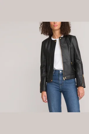 La Redoute Blouson Sans Col En Cuir