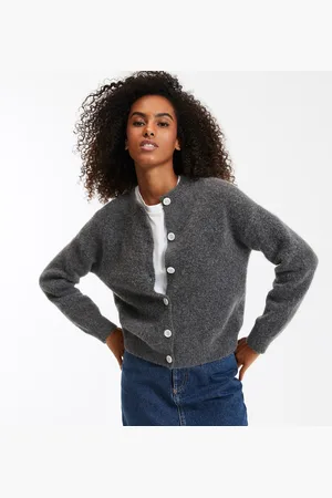 La Redoute Cardigan Col Rond Maille De Laine Mélangée