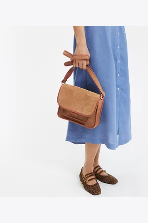 La Redoute Sac Besace En Cuir Bi-matière Signature Felicie
