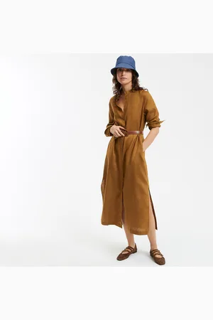 La Redoute Robe Longue Manches Longues En Lin