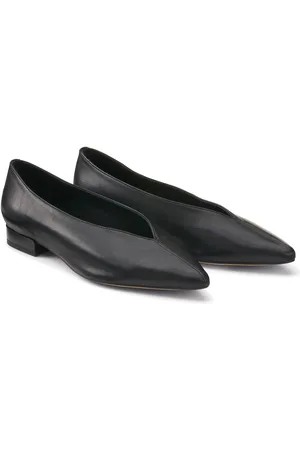 La Redoute Ballerine Pointue À Talon Plat En Cuir