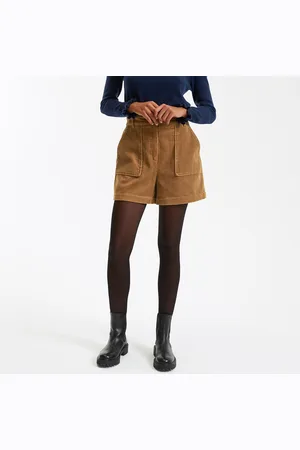 La Redoute Short Paperbag En Velours Côtelé Taille Haute