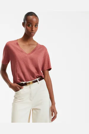 La Redoute Tee Shirt En Lin Col V Manches Courtes