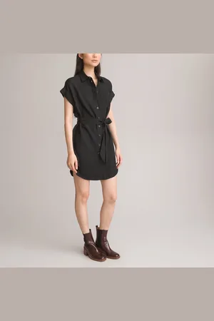 La Redoute Robe-chemise Courte Mélange Lyocell Et Lin