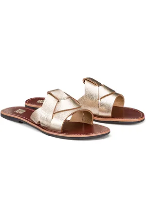La Redoute Mules En Cuir Métallisé