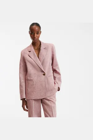La Redoute Blazer Boutonnage Asymétrique En Lin Et Coton