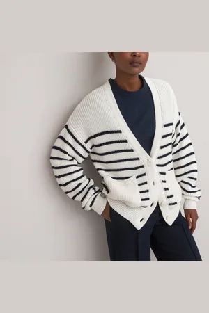 La Redoute Gilet Marinière En Coton Mélangé