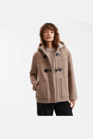 La Redoute Duffle-coat Court Capuche Fixe Plein Hiver