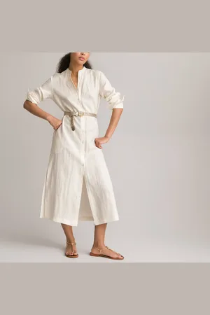 La Redoute Robe Longue Manches Longues En Lin