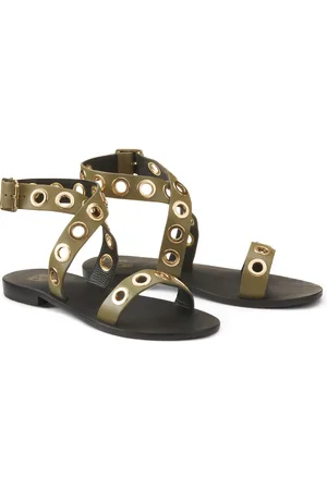 La Redoute Sandales À Œillets En Cuir Bride Cheville
