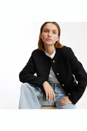 La Redoute Veste Col Rond En Tweed Manches Longues