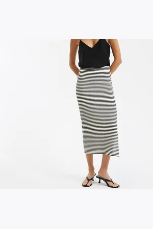 La Redoute Jupe Droite Longue Rayé