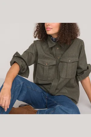 La Redoute Surchemise En Flanelle Laine Mélangée