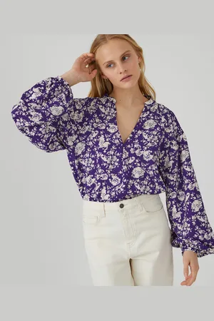 La Redoute Blouse Ample Col V Manches Longues
