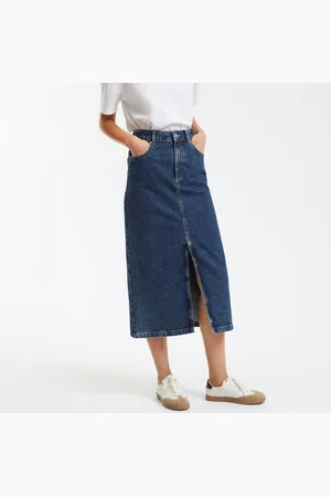 La Redoute Jupe Droite Longue En Denim
