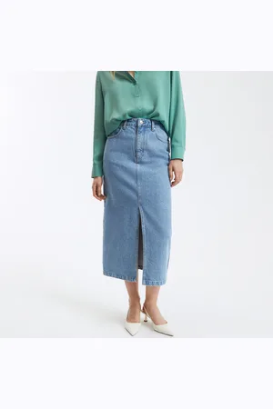 La Redoute Jupe Droite Longue En Denim