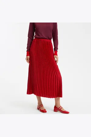 La Redoute Jupe Plissée Longue Motif Damiers