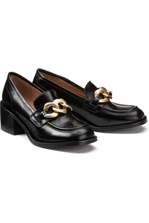 La Redoute Mocassins À Talon En Cuir Avec Chaine