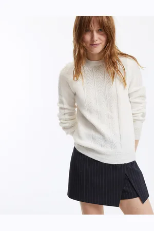 La Redoute Pull Col Rond En Maille Pointelle