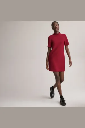 La Redoute Robe Droite Col Montant Avec Décolleté Dos