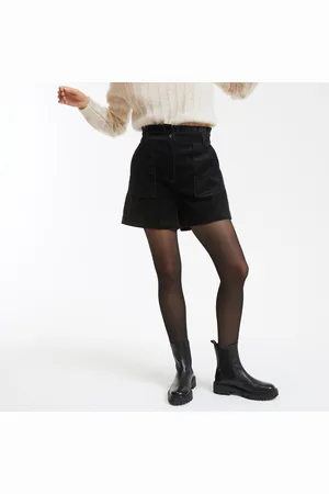 La Redoute Short Paperbag En Velours Côtelé Taille Haute