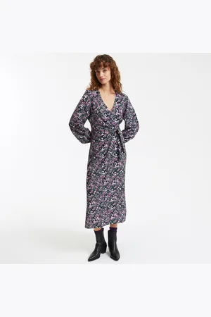 La Redoute Robe Droite Imprimée Col V Longueur Midi