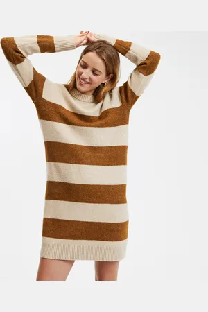 La Redoute Robe Pull Courte À Rayures