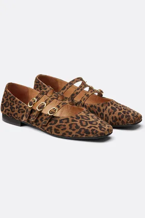 La Redoute Ballerines Babies En Cuir Suédé Léopard