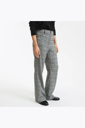 La Redoute Pantalon Flare À Carreaux Prince De Galles