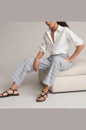 La Redoute Pantalon Droit À Pinces Motif Carreaux