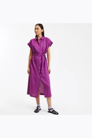 La Redoute Robe En Lin À Manches Courtes Signature Heloïse