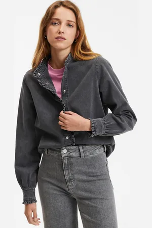 La Redoute Chemise En Denim Col Victorien Manches Longues