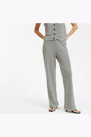 La Redoute Pantalon Large En Maille À Rayures