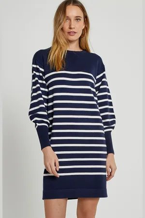 La Redoute Robe Courte Maille Tricot À Rayures