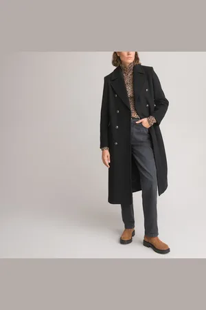 La Redoute Caban Long À Double Boutonnage Laine Mélangée