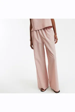 La Redoute Pantalon Rayé Large En Coton Et Lin