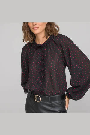 La Redoute Chemisier Col Claudine Détails Plissés
